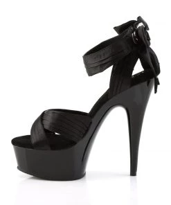 Pleaser Direct Larger Size Shoes Delight 668 Black Satin Criss Cross Sandals 7 Pleaser Direct Larger Size Shoes Delight 668 Black Satin Criss Cross Sandals