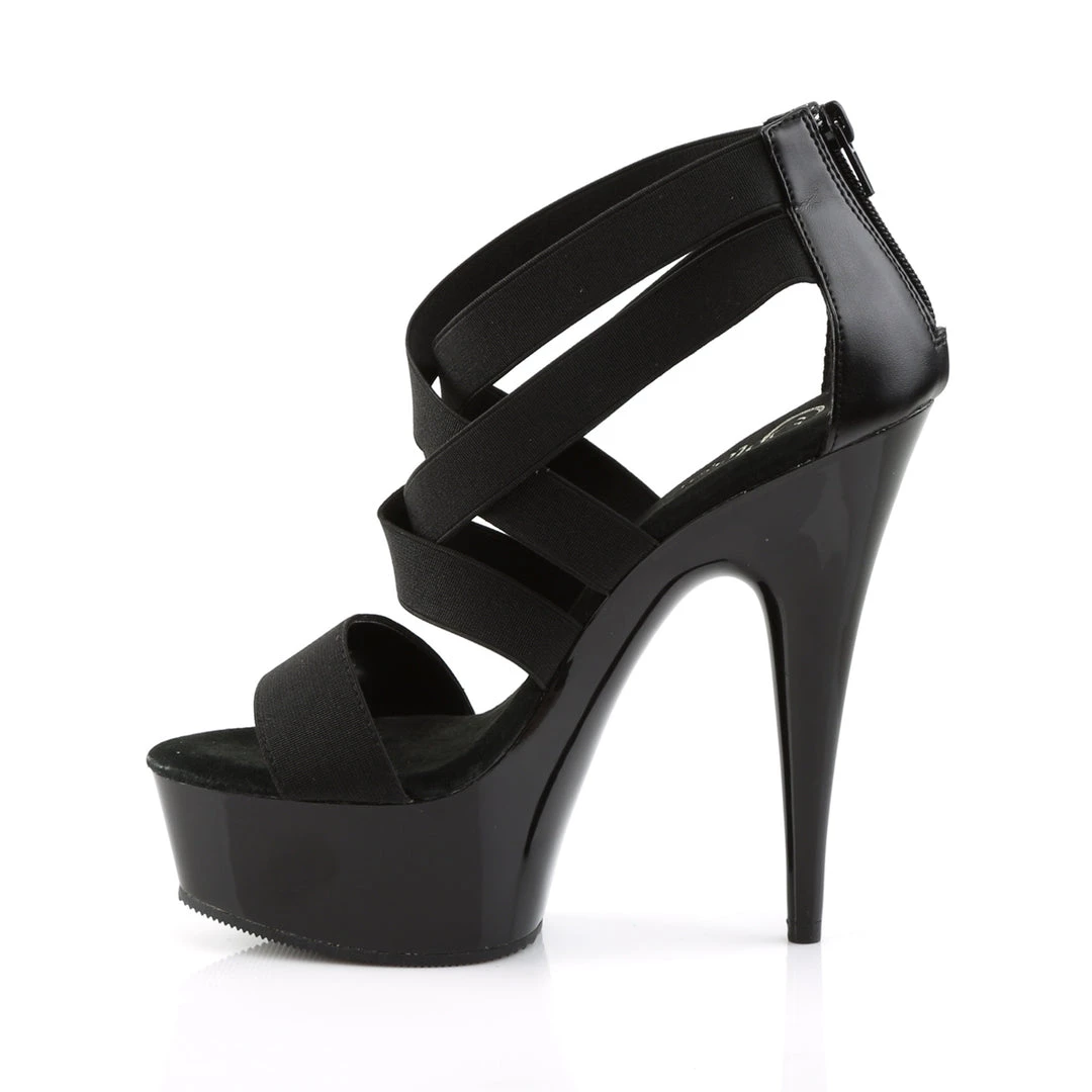 Pleaser Direct Larger Size Shoes Delight 669 Black Matte Strappy Sandals 3 Pleaser Direct Larger Size Shoes Delight 669 Black Matte Strappy Sandals