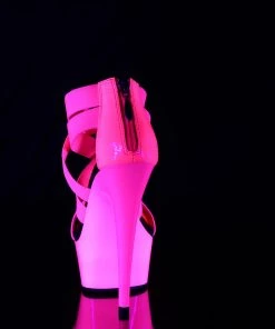 Pleaser Direct Delight 669UV Pink Strappy Sandals