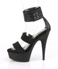 Pleaser Direct Delight 672 Black Ankle Cuff Platforms 7 Pleaser Direct Delight 672 Black Ankle Cuff Platforms