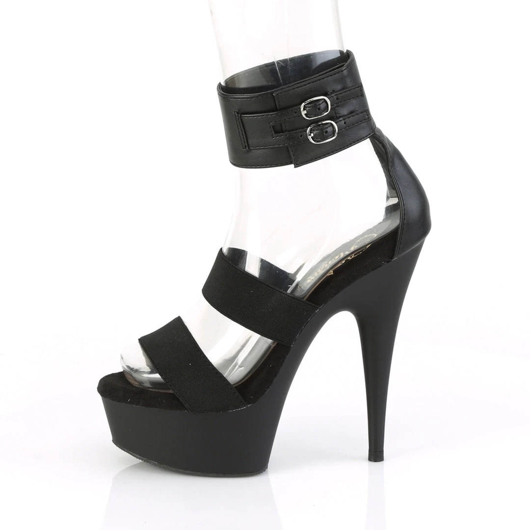 Pleaser Direct Delight 672 Black Ankle Cuff Platforms 3 Pleaser Direct Delight 672 Black Ankle Cuff Platforms
