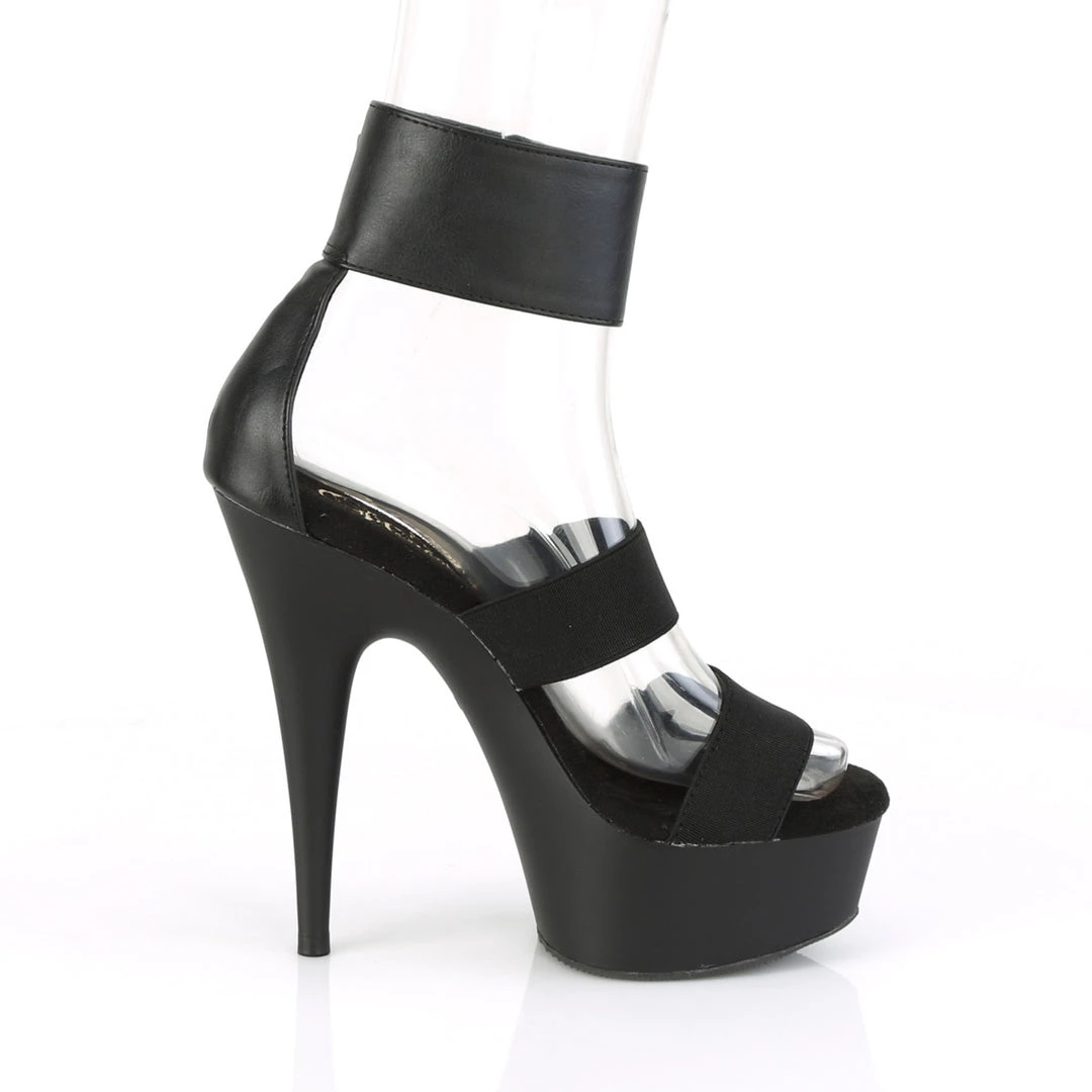 Pleaser Direct Delight 672 Black Ankle Cuff Platforms 5 Pleaser Direct Delight 672 Black Ankle Cuff Platforms