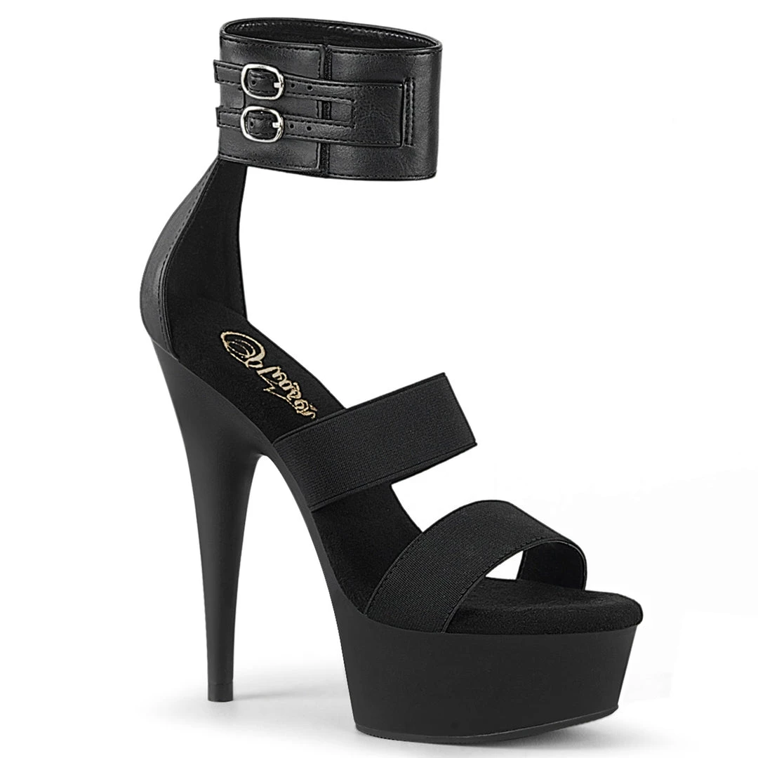 Pleaser Direct Delight 672 Black Ankle Cuff Platforms 1 Pleaser Direct Delight 672 Black Ankle Cuff Platforms
