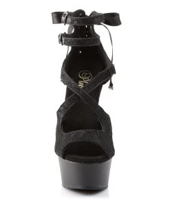 Pleaser Direct Delight 678LC Black Platforms