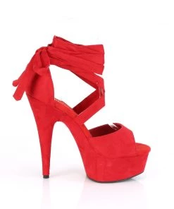 Pleaser Direct Delight 679 Red Suede Criss Cross Strappy Ankle Wrap Sandals 9 Pleaser Direct Delight 679 Red Suede Criss Cross Strappy Ankle Wrap Sandals