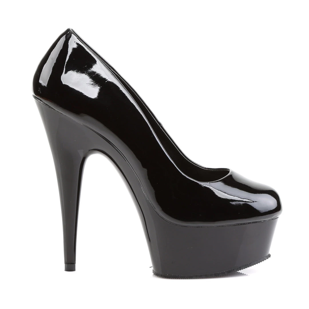 Pleaser Direct Larger Size Shoes Delight-685 Black Court Style Platform 5 Pleaser Direct Larger Size Shoes Delight-685 Black Court Style Platform