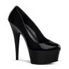Pleaser Direct Larger Size Shoes Delight-685 Black Court Style Platform