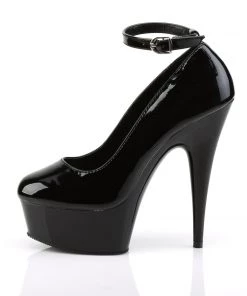 Pleaser Direct Delight 686 Black Ankle Strap Platform