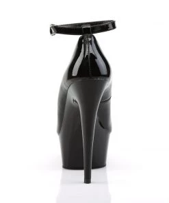 Pleaser Direct Delight 686 Black Ankle Strap Platform