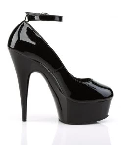 Pleaser Direct Delight 686 Black Ankle Strap Platform