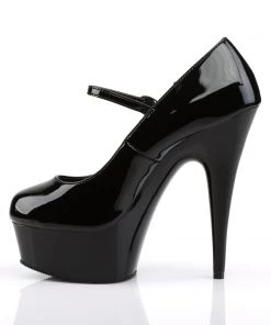 Pleaser Direct Delight 687 Black Patent Mary Jane Platform Heels 7 Pleaser Direct Delight 687 Black Patent Mary Jane Platform Heels