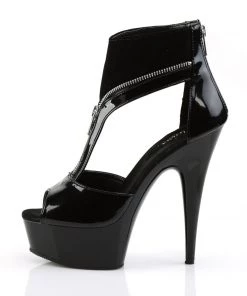 Pleaser Direct Delight 690 Black T Strap Ankle Boots Larger Size Shoes 7 Pleaser Direct Delight 690 Black T Strap Ankle Boots Larger Size Shoes