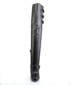 Pleaser Direct Diva 3006X Black Thigh High Wide Boots