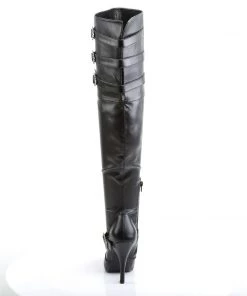 Pleaser Direct Diva 3006X Black Thigh High Wide Boots