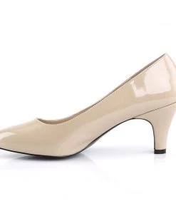 Pleaser Direct Larger Size Shoes Divine 420 Nude Patent Pump Heels