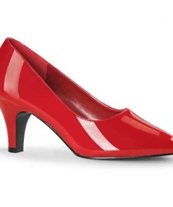 Pleaser Direct Divine 420 Red Patent Pump Heels
