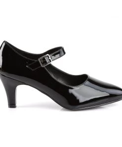 Pleaser Direct Divine 440 Black Patent Pumps