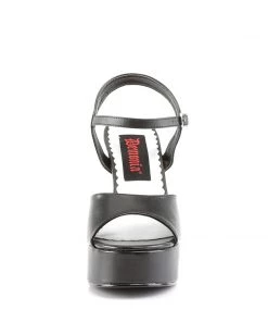 Pleaser Direct Larger Size Shoes Dolly 09 Black Matte Chunky Platforms