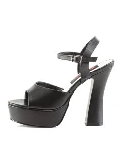 Pleaser Direct Larger Size Shoes Dolly 09 Black Matte Chunky Platforms