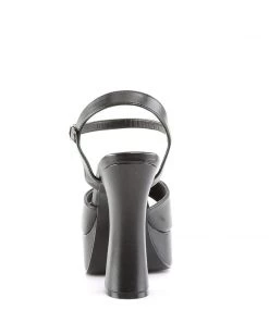 Pleaser Direct Larger Size Shoes Dolly 09 Black Matte Chunky Platforms