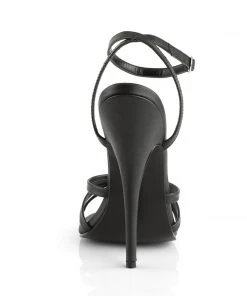 Pleaser Direct Domina 108 Black Faux Leather Sandals Larger Size Shoes