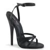 BananaShoes NEXT DAY DELIVERY | Domina 108 Black Faux Leather Sandals | UK 11 Larger Size Shoes