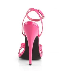 Pleaser Direct Larger Size Shoes Domina 108 Hot Pink Strappy Sandals