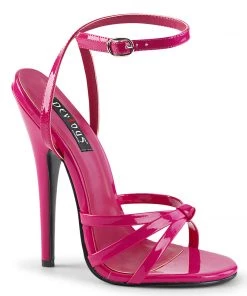 Pleaser Direct Larger Size Shoes Domina 108 Hot Pink Strappy Sandals
