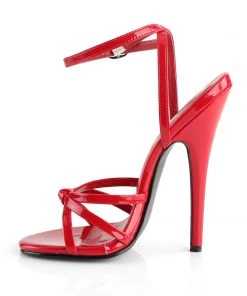 Pleaser Direct Domina 108 Red Strappy Sandals 7 Pleaser Direct Domina 108 Red Strappy Sandals
