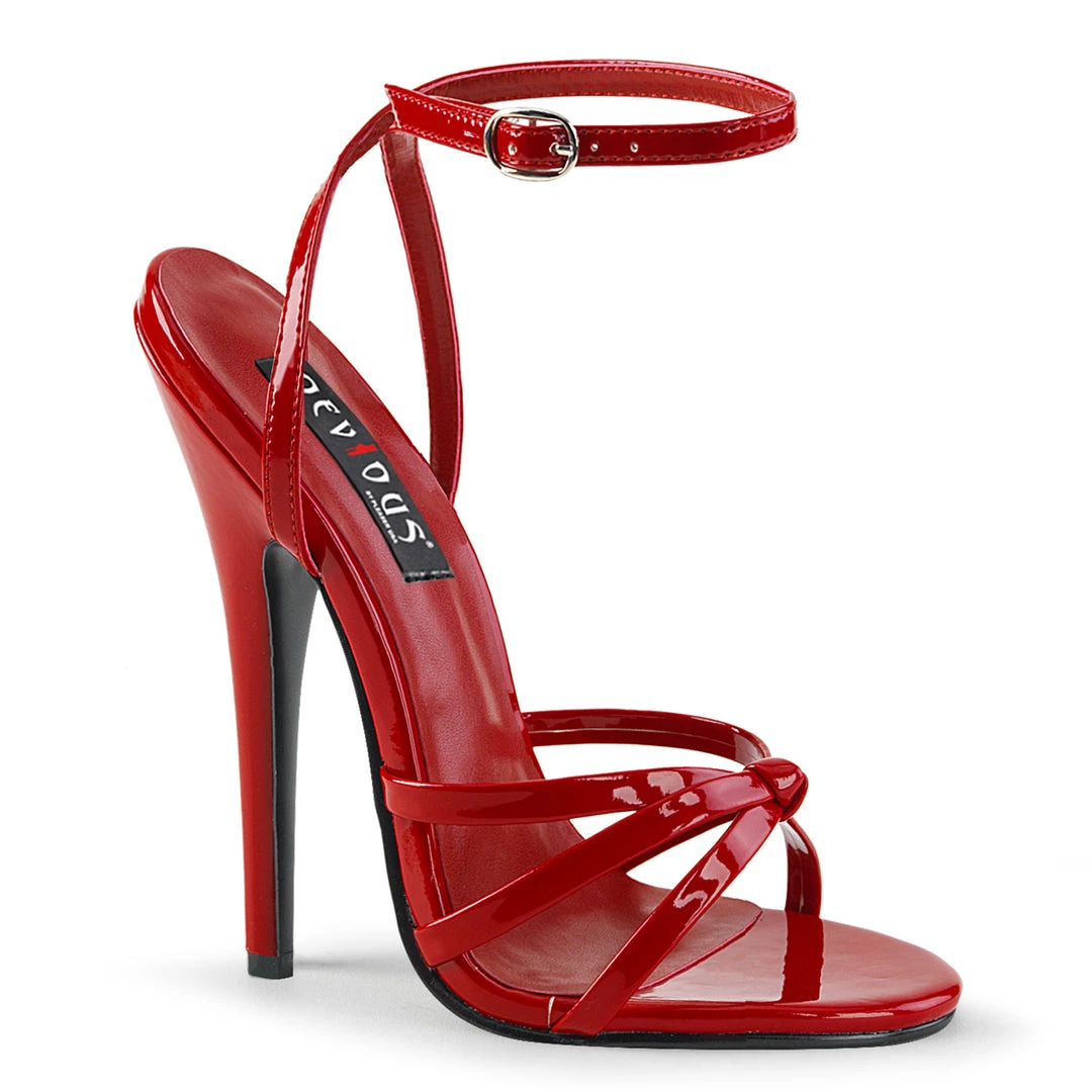 Pleaser Direct Domina 108 Red Strappy Sandals 1 Pleaser Direct Domina 108 Red Strappy Sandals