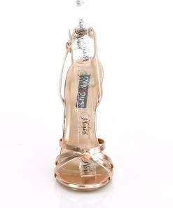 Pleaser Direct Domina 108 Rose Gold Strappy Sandals