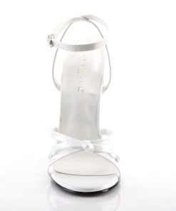 Pleaser Direct Domina 108 White Strappy Sandals Larger Size Shoes