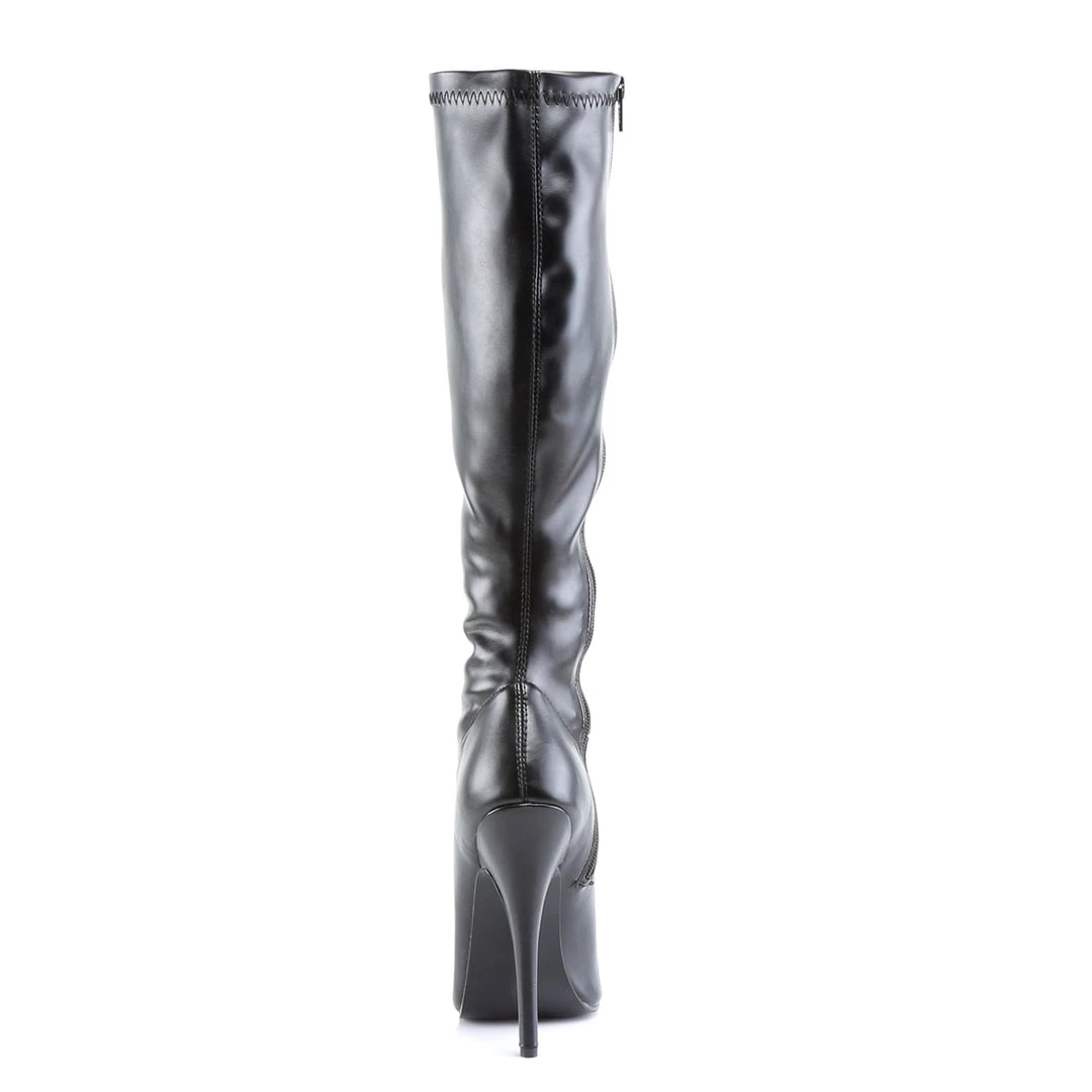 Pleaser Direct Domina 2000 Black Faux Leather Knee High Boots 4 Pleaser Direct Domina 2000 Black Faux Leather Knee High Boots