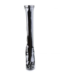 Pleaser Direct Domina 2000 Black Patent Knee High Boots