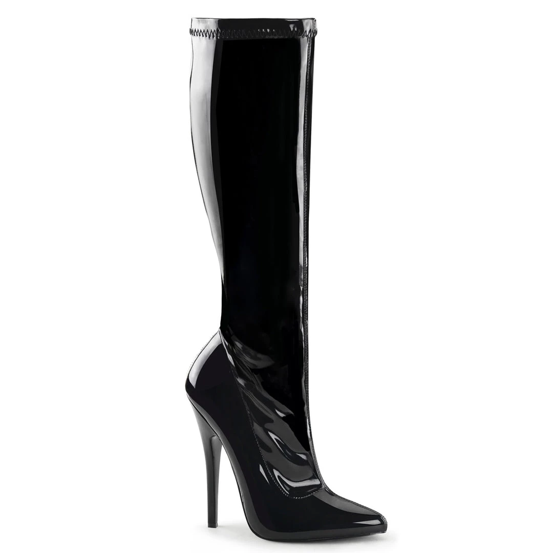 Pleaser Direct Domina 2000 Black Patent Knee High Boots 1 Pleaser Direct Domina 2000 Black Patent Knee High Boots