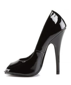 Pleaser Direct Domina 212 Black Patent Peep Toe Heels