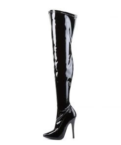 Pleaser Direct Domina 3000 Black Patent Thigh High Boots 7 Pleaser Direct Domina 3000 Black Patent Thigh High Boots