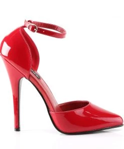 Pleaser Direct Larger Size Shoes Domina 402 Red Patent High Heels