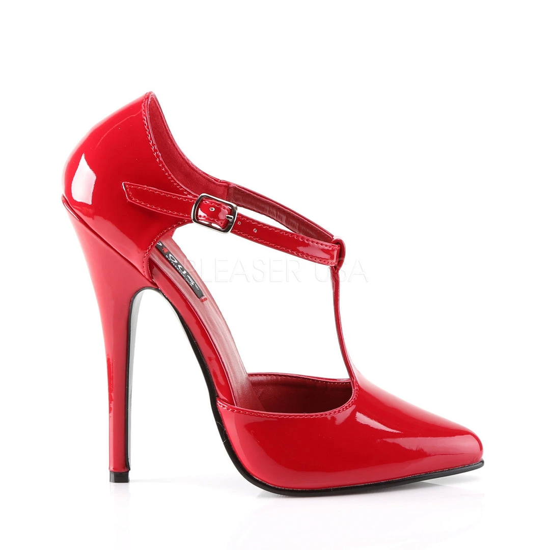 Pleaser Direct Domina 415 Red Patent T-Bar Heels Larger Size Shoes 5 Pleaser Direct Domina 415 Red Patent T-Bar Heels Larger Size Shoes