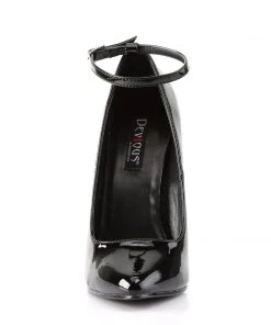 Pleaser Direct Larger Size Shoes Domina 431 Black Patent Vegan Heels