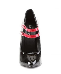 Devious Domina 442 Black And Red Vegan Stilettos