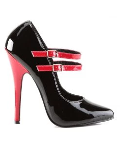 Devious Domina 442 Black And Red Vegan Stilettos 9 Devious Domina 442 Black And Red Vegan Stilettos