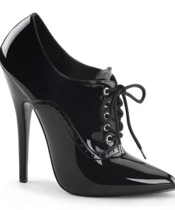 Pleaser Direct Domina 460 Black Patent Vegan Ankle Boots Larger Size Shoes