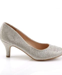 Pleaser Direct Doris 06 Gold Rhinestone Kitten Heels 9 Pleaser Direct Doris 06 Gold Rhinestone Kitten Heels