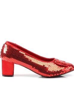 Pleaser Direct Dorothy 01 Red Sequin Heels Larger Size Shoes