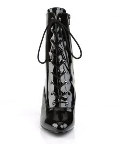 Pleaser Direct Larger Size Shoes Dream 1020 Black Patent Ankle Boots