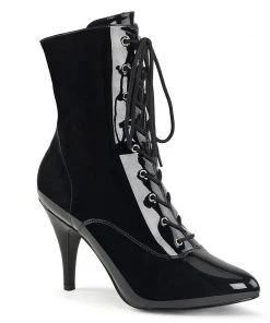 Pleaser Direct Larger Size Shoes Dream 1020 Black Patent Ankle Boots