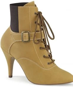 Pleaser Direct Dream 1022 Tan Ankle Boots