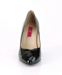 Pleaser Direct Larger Size Shoes Dream 420W Wide Fitting Black Patent Pumps