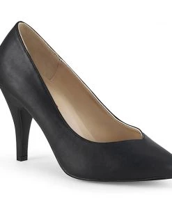 Pleaser Direct Larger Size Shoes Dream 420W Wide Fitting Black Matte Pumps